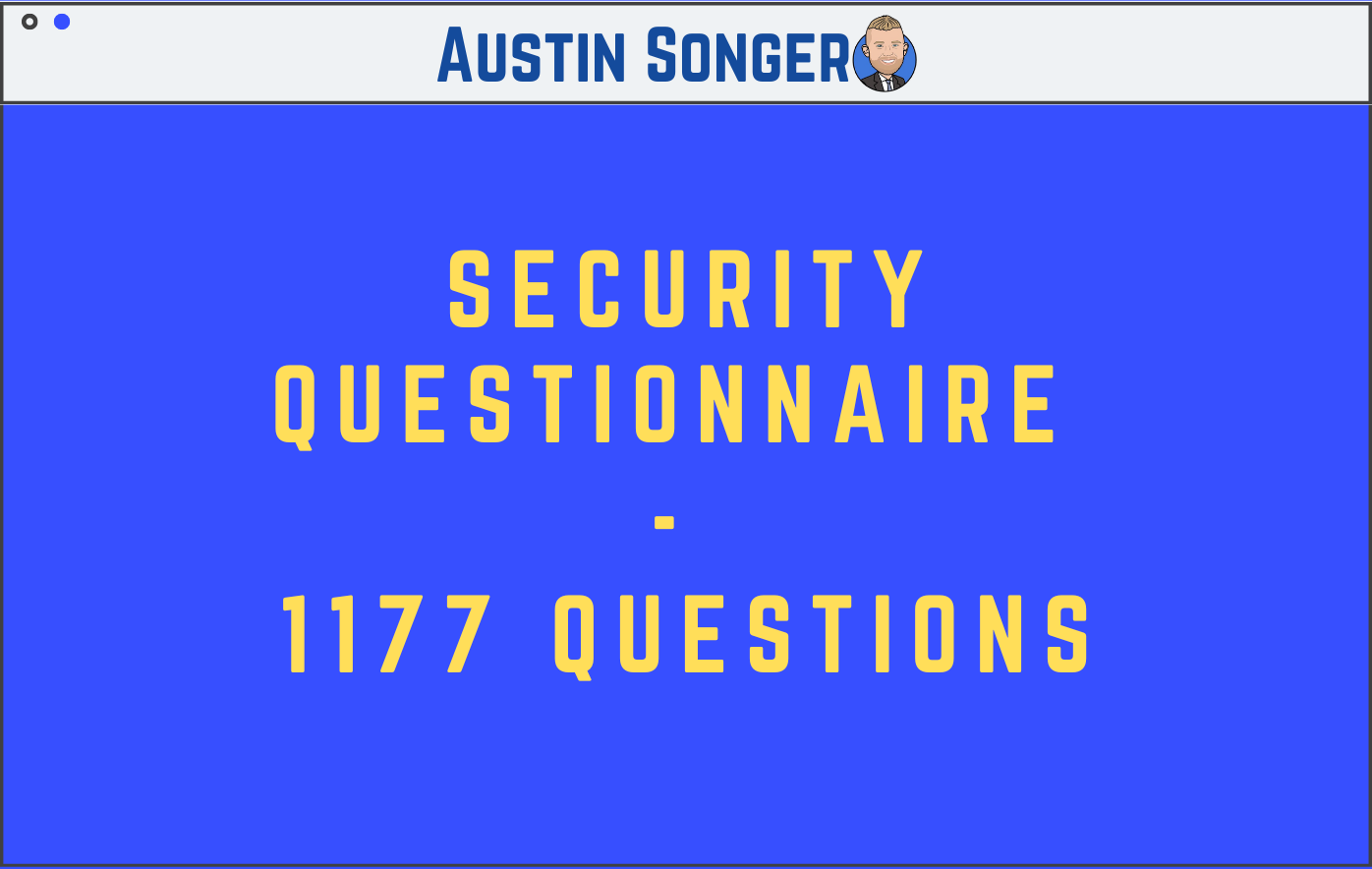 Security Questionnaire 1177 Questions